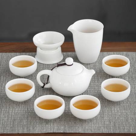 蘇氏陶瓷 羊脂玉茶具套裝，以德化“中國(guó)白”演繹功夫茶道之美